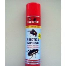 Spray Insecticid Universal SuperKill impotriva insectelor zburatoare si taratoare muste, tantari, paianjeni, viespi, gandaci, furnici, purici, capuse 400ml